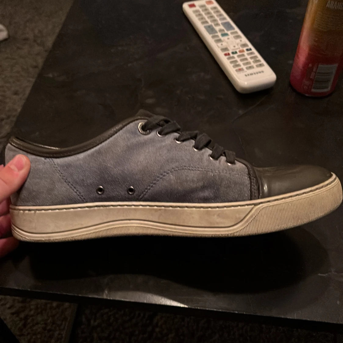 Grå mockasneakers från Lanvin - 3