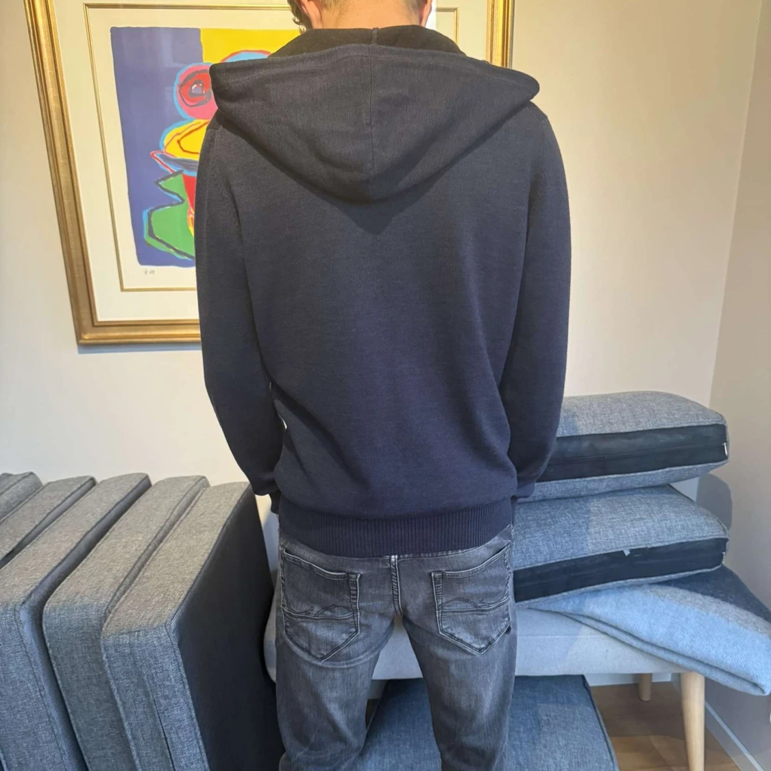 Mörkblå ziphoodie från Gran Sasso - 1