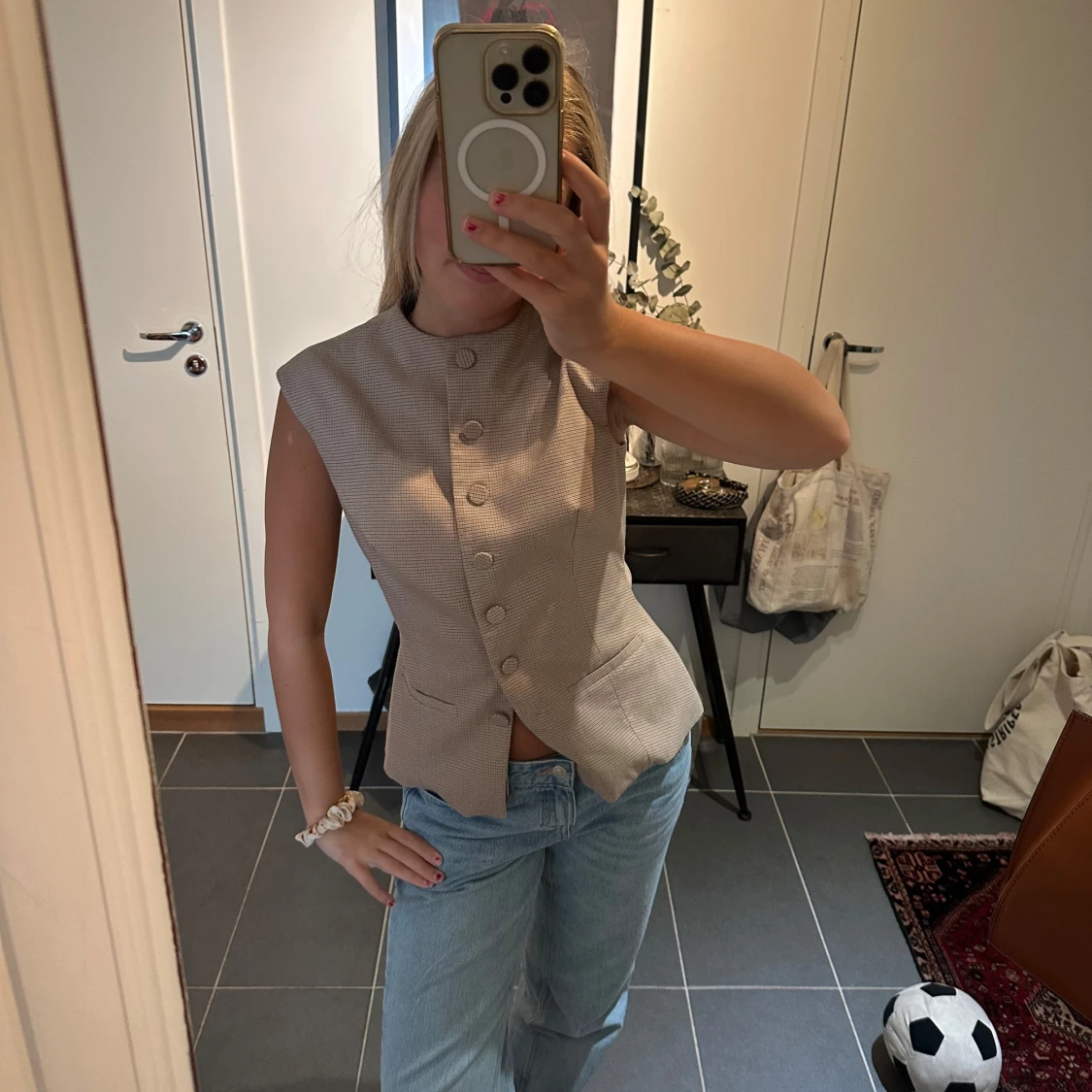 Beige Zara väst - 1