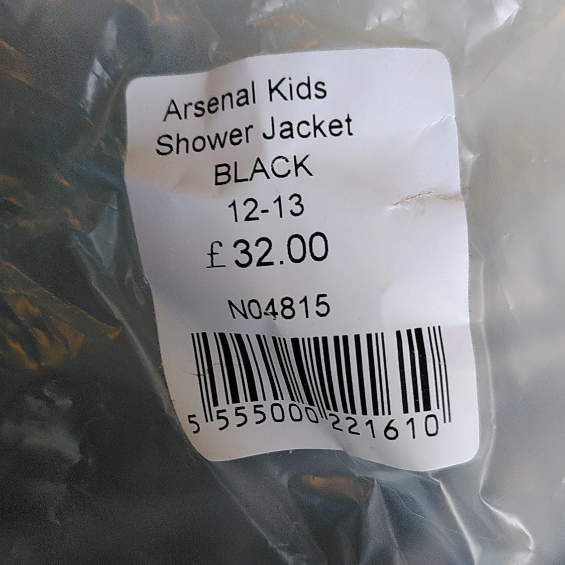 Svart Arsenal vindjacka med huva - 3