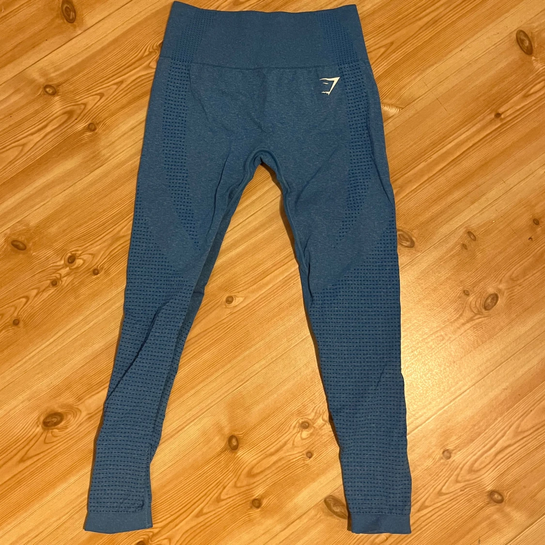 Blå seamless leggings från Gymshark