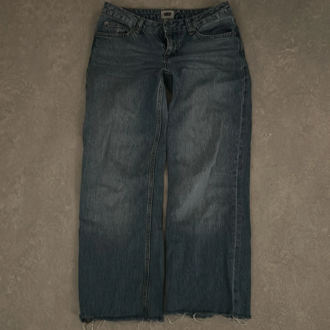 Blå low waist jeans från 157 - 2