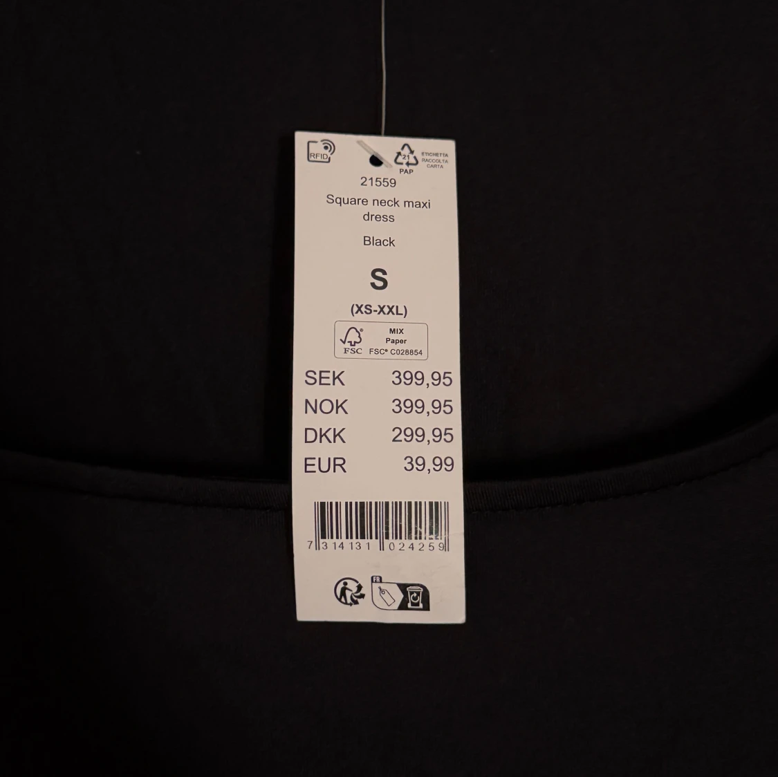 Svart långklänning Gina Tricot S - 2