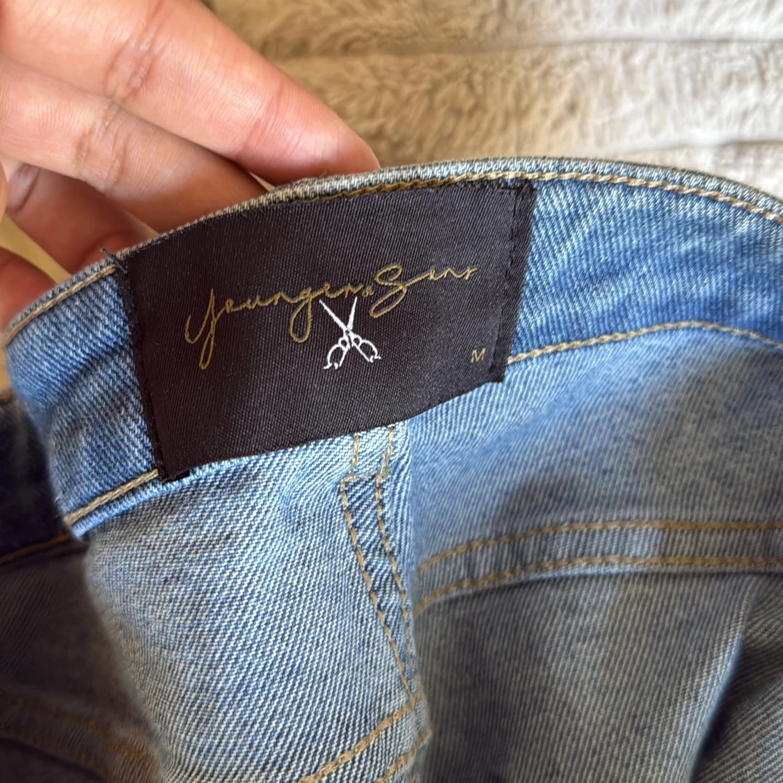 Ljusblå ripped jeans - 3