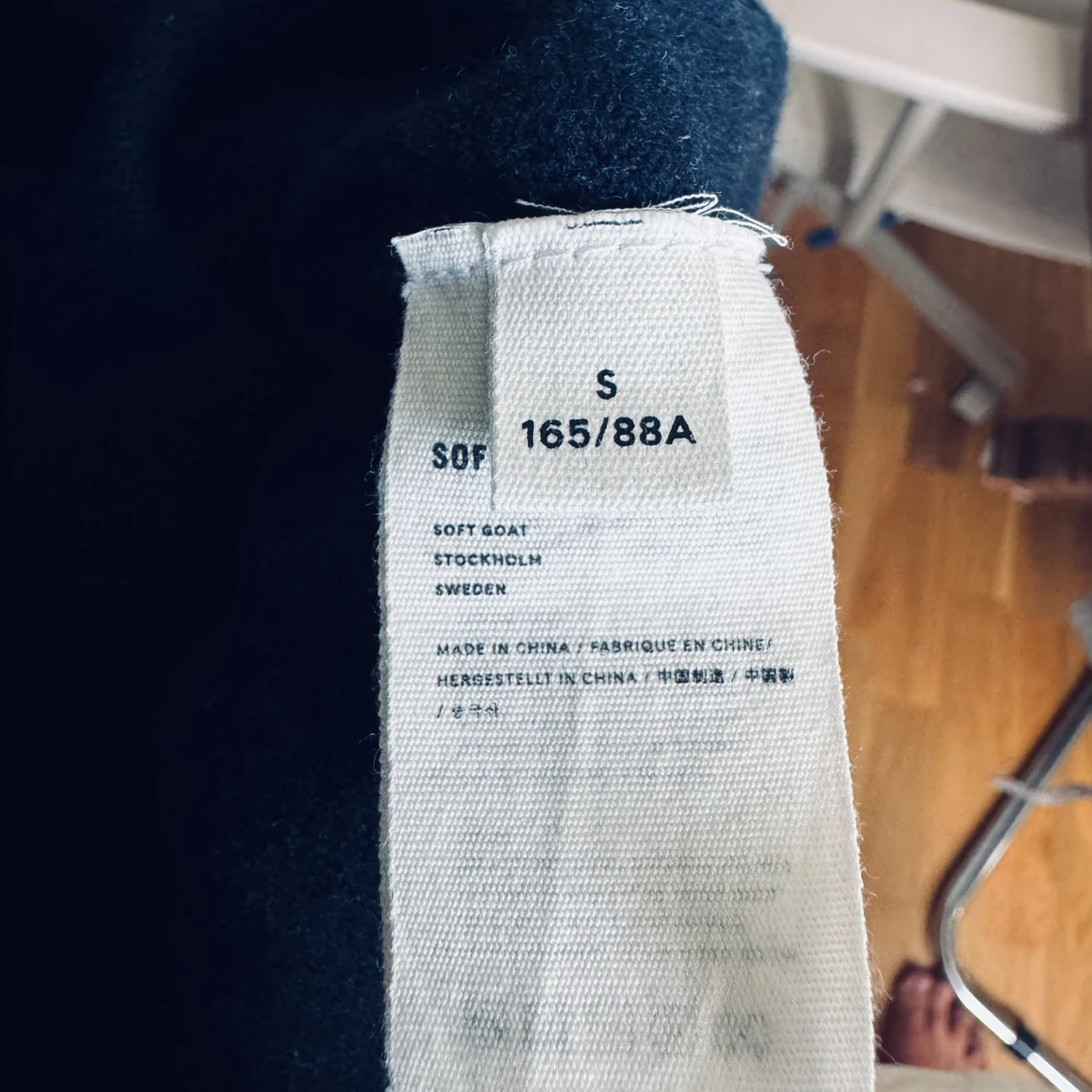 Mörkblå kashmirtröja Soft Goat • Small - 3