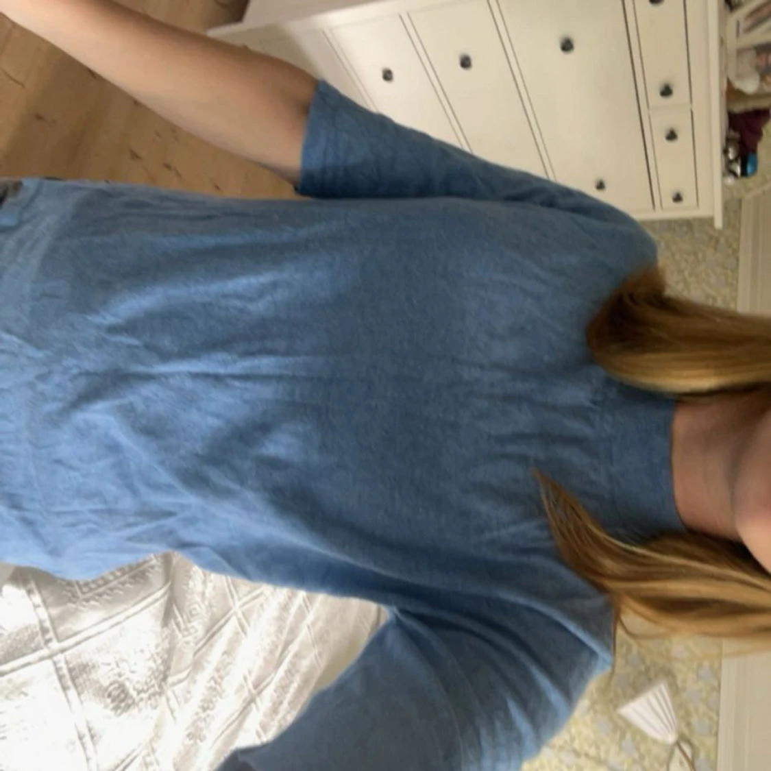 Blå polotopp med halvlånga ärmar - 3