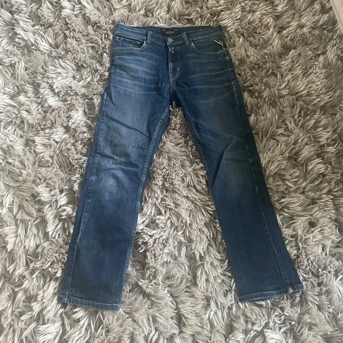 Blå Replay jeans straight fit - 1