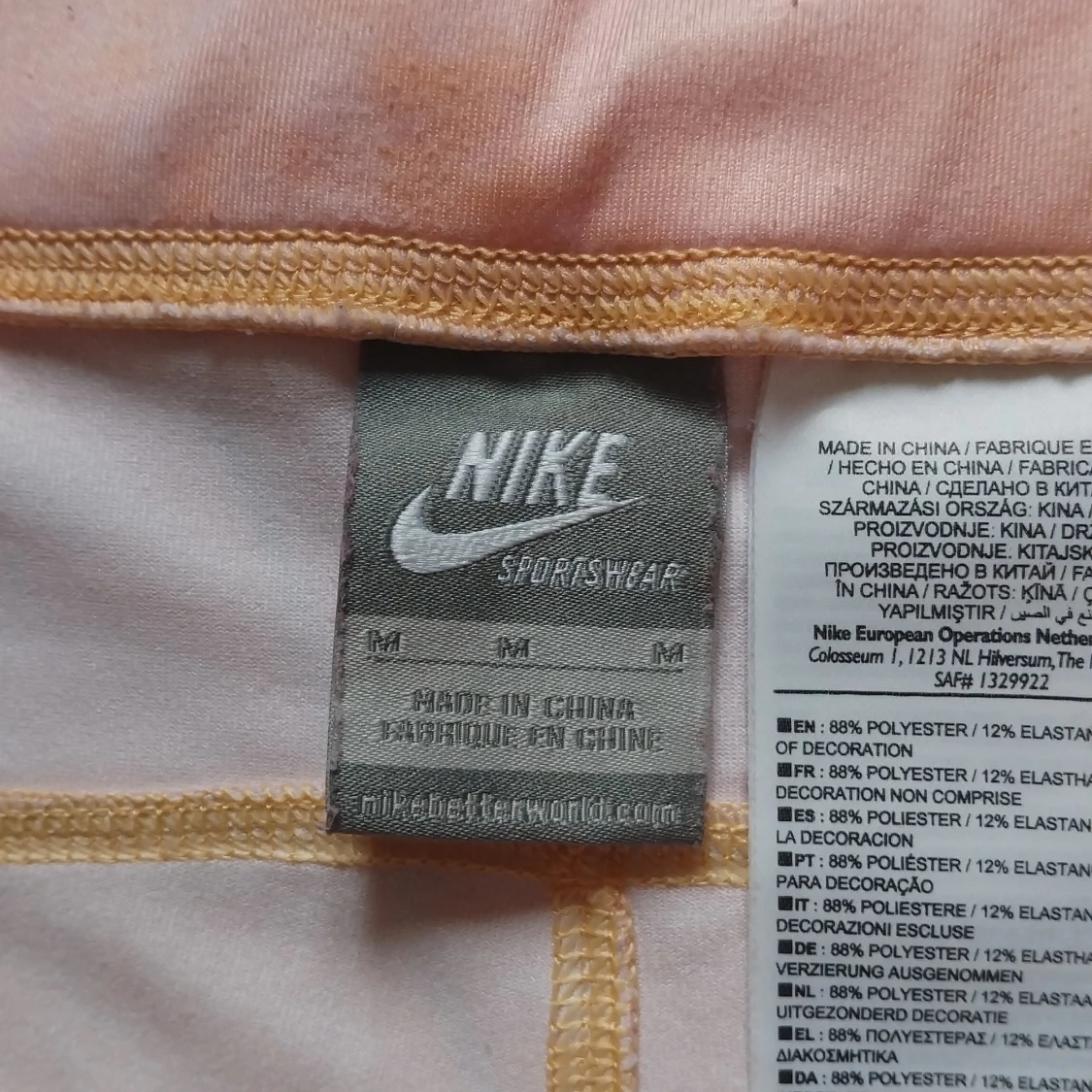 Nike leggings i rosa och orange - 2