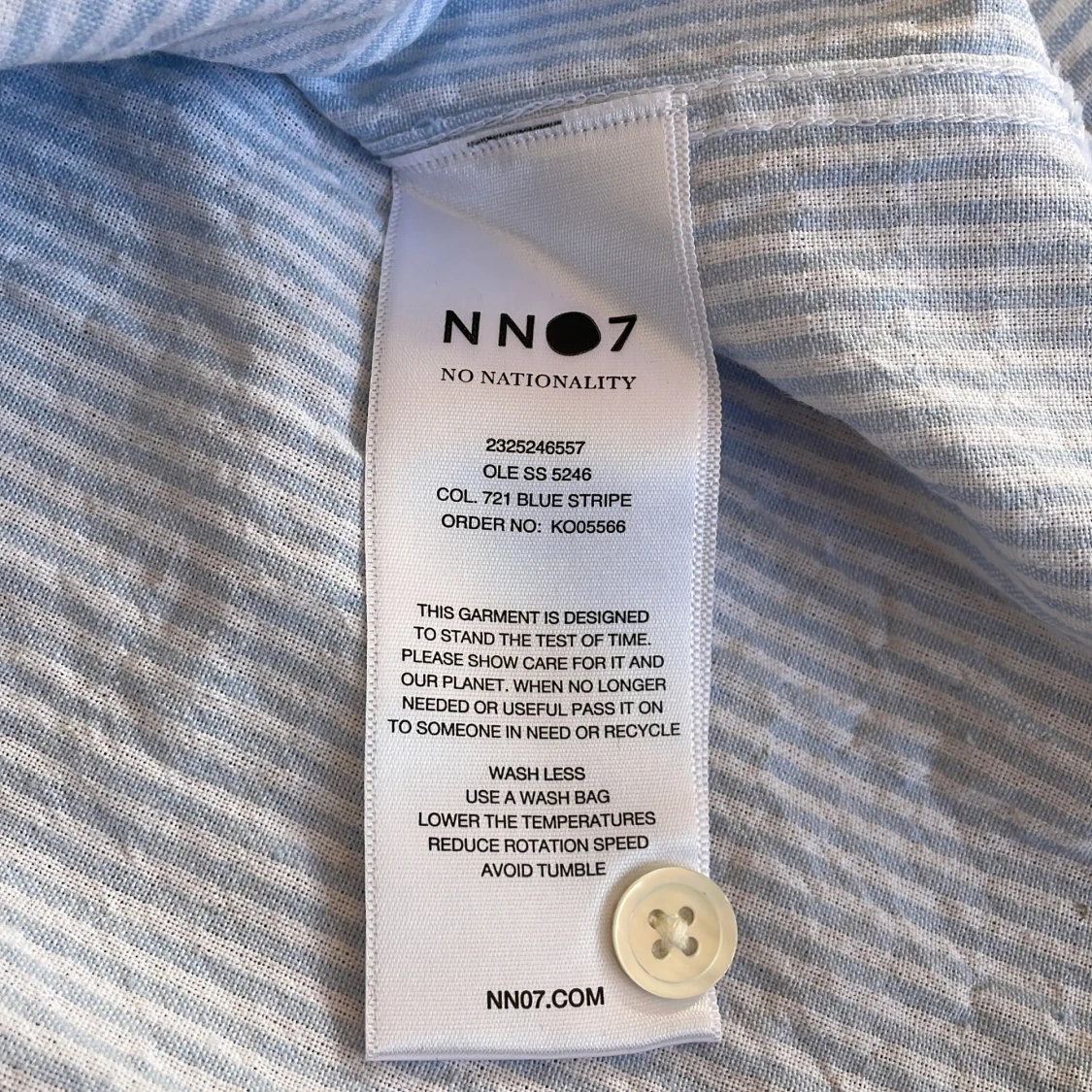 Ljusblå randig skjorta från NN07 - 4