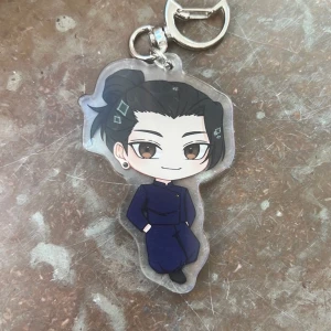 Jujutsu Kaisen Geto Suguru keychain - Keychain of Geto from Jujutsu Kaisen! Perfect for your bag decorations or collection :)  (There might be scratches on the surface but that’s only on the protective layer of plastic, peel it off on both sides and it’ll be perfectly shiny!)