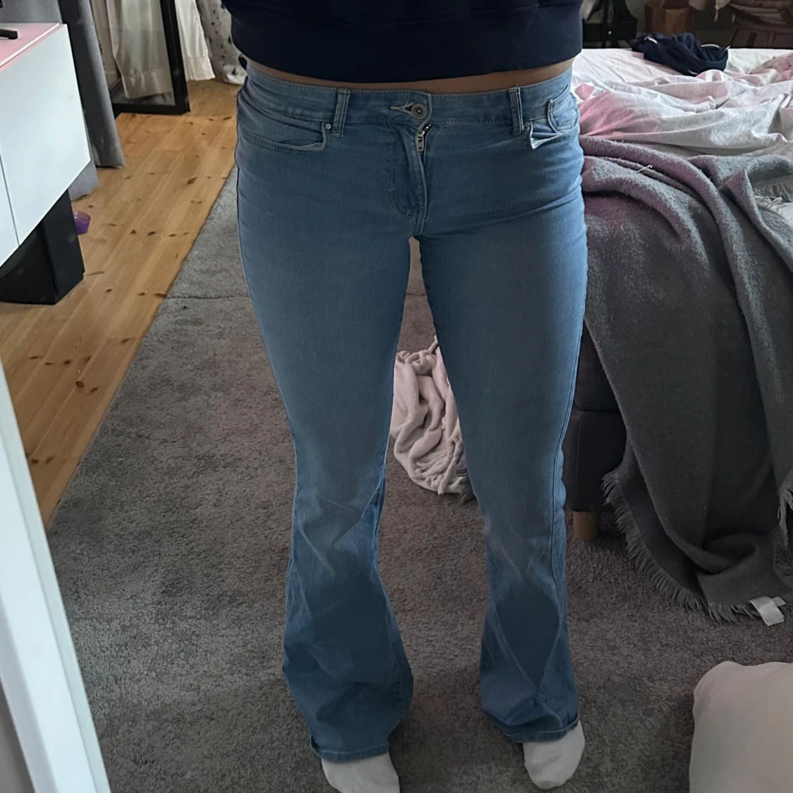 Blå bootcut jeans från ONLY - 1