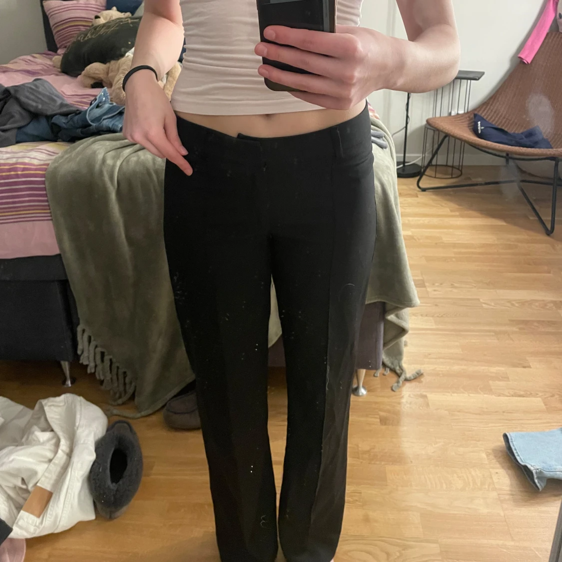 Svarta kostymbyxor - 2