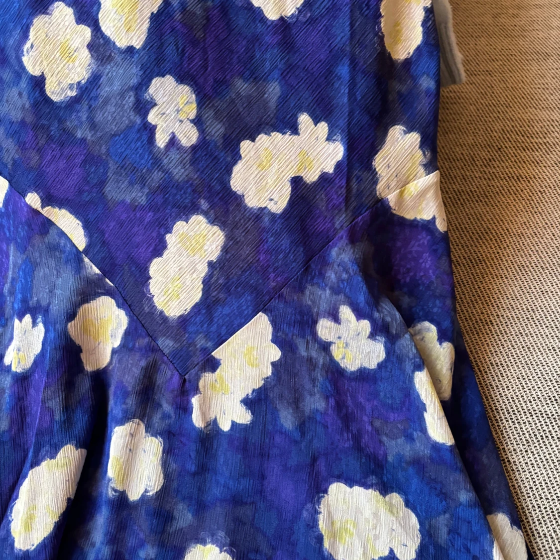 Blå blommig klänning från ADOORE - 4