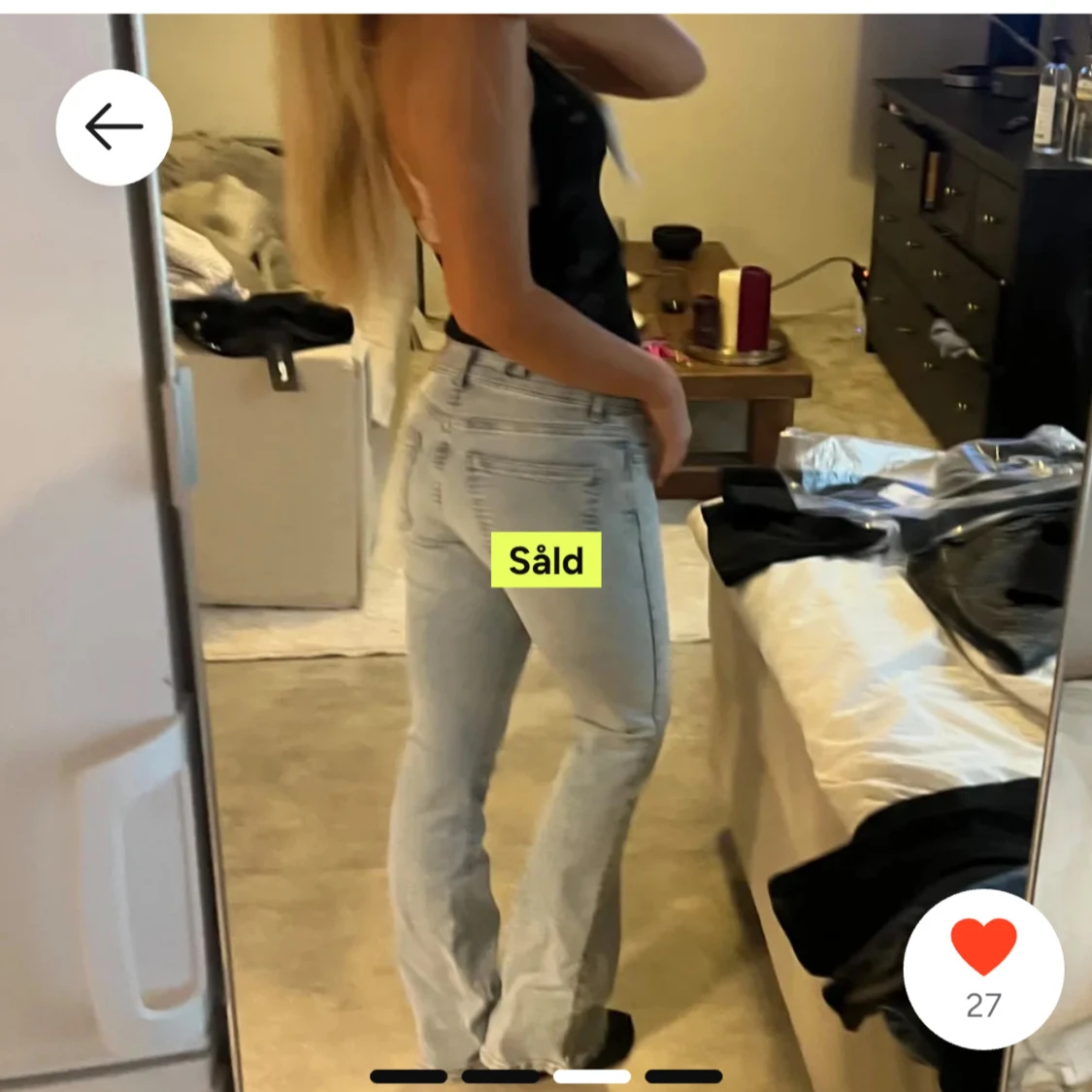 Ljusblå bootcut jeans - 2