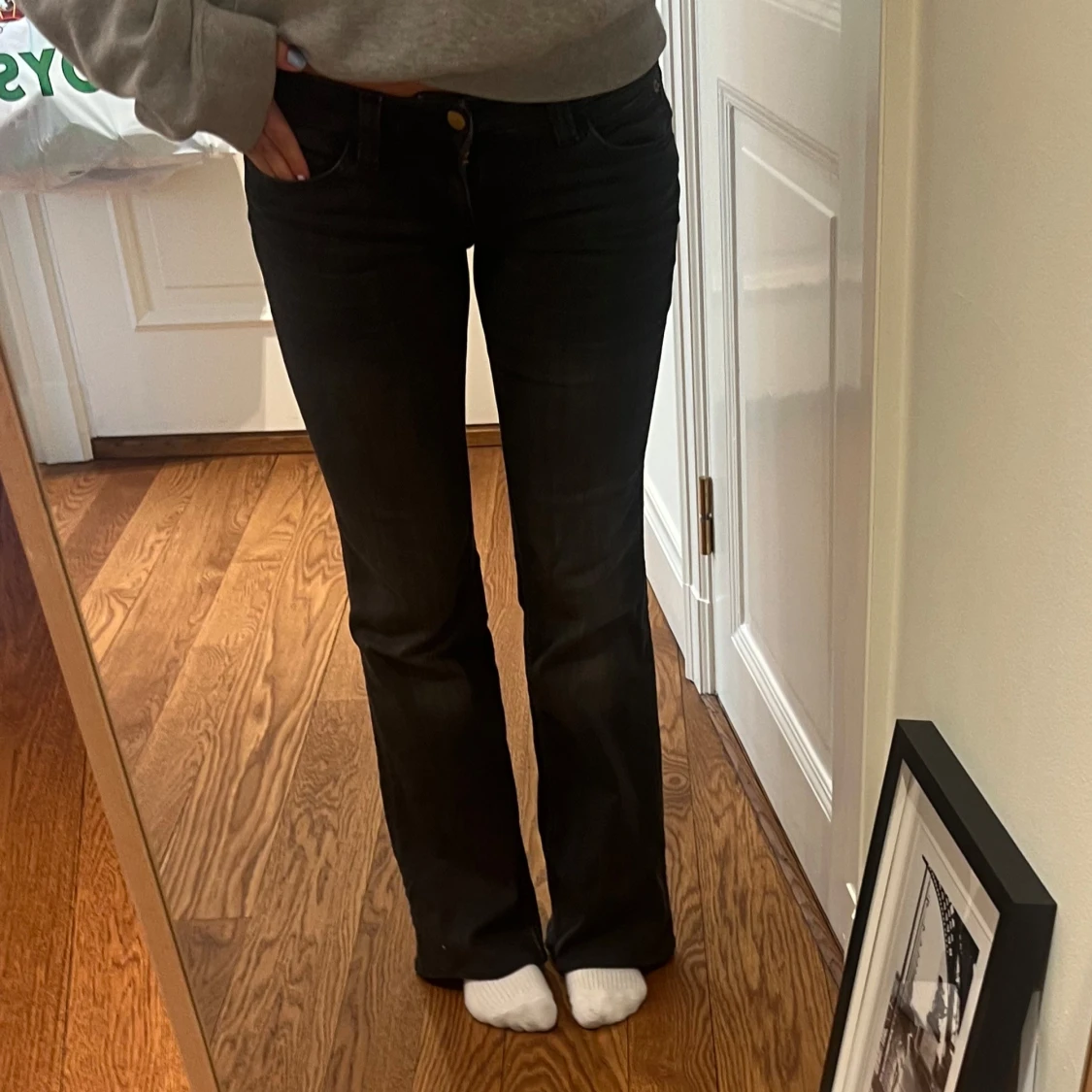 Svarta bootcut jeans - 1