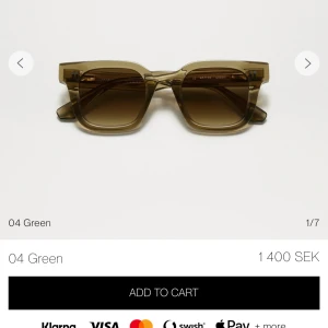 Gröna chmis - Jag säljer mina gröna chimi solglasögon i modellen 04 och är i helt perfekt skick och inte alls särskilt använda, säljer pga att jag vill ha ett par andra istället ! 