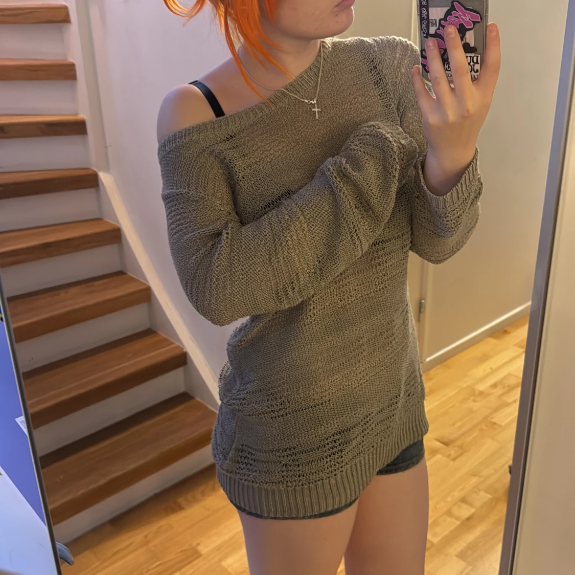 Grå stickad tröja från Bon'A Parte