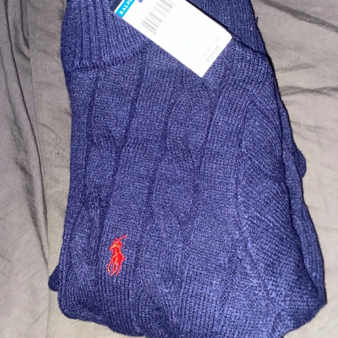 Mörkblå kabelstickad tröja Polo Ralph Lauren - 2