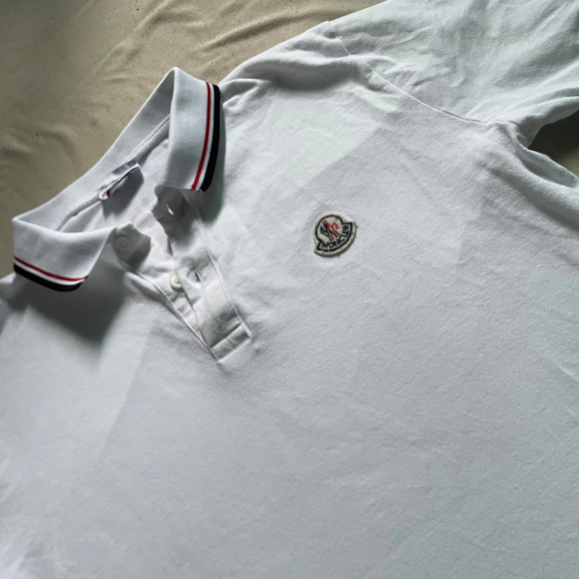 Vit pikétröja från Moncler S - 2