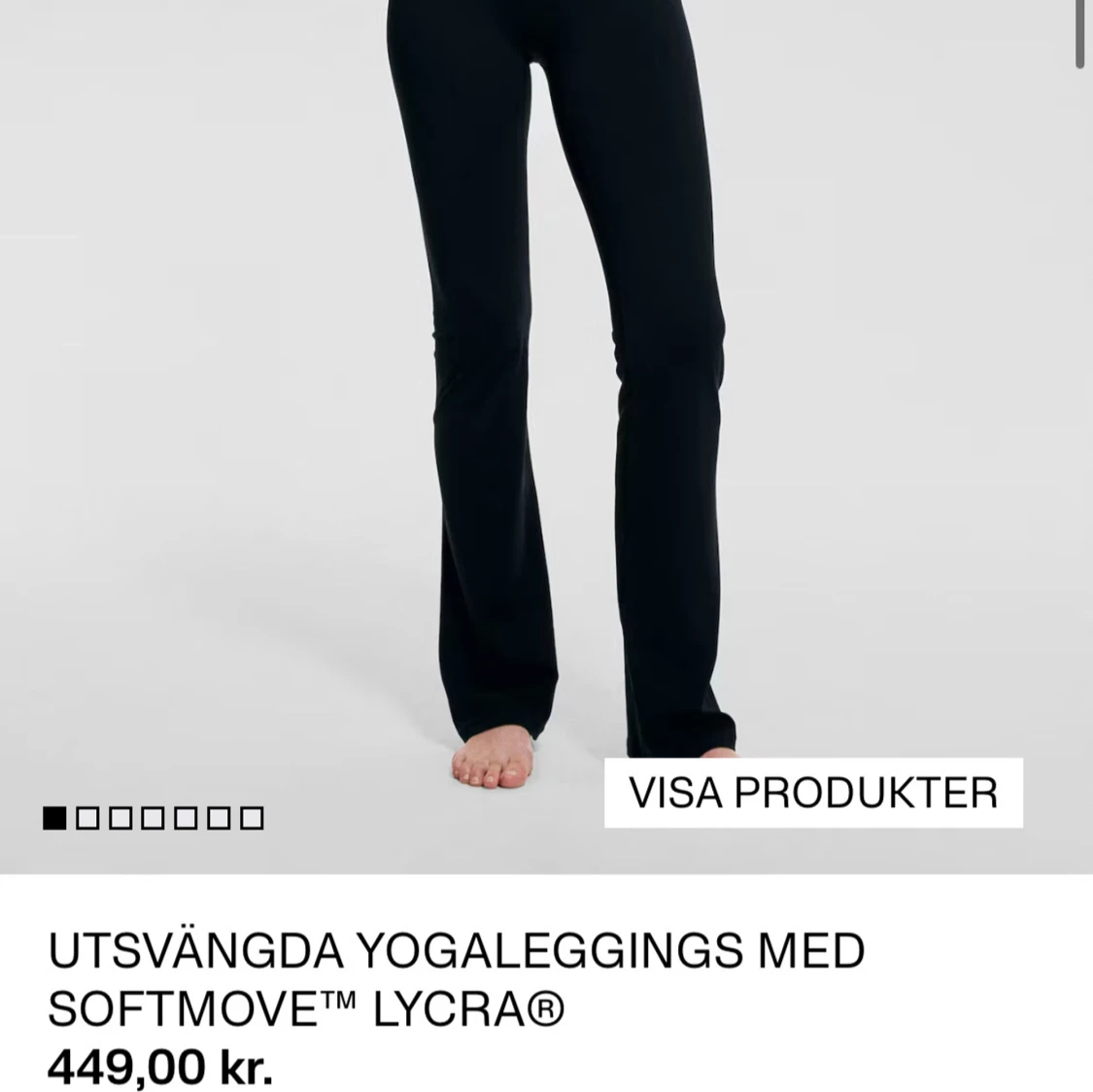 Svarta utsvängda yogaleggings H&M Move