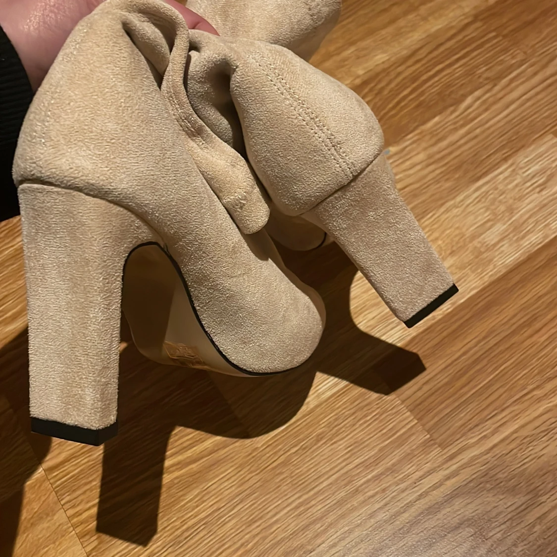 Beiga mocka stövletter med klack - 3