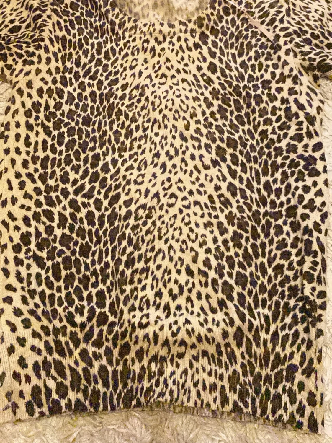 Leopardmönstrad stickad topp - 1