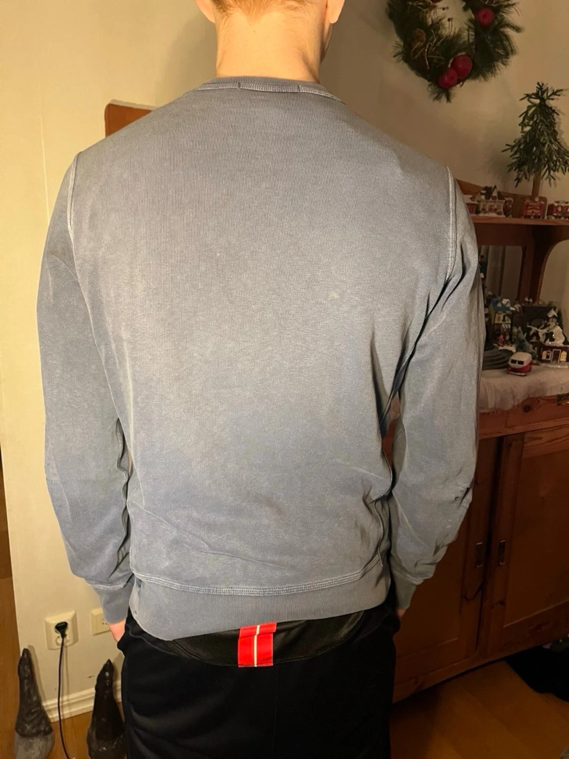 Blå Stone Island tröja med patch - 2