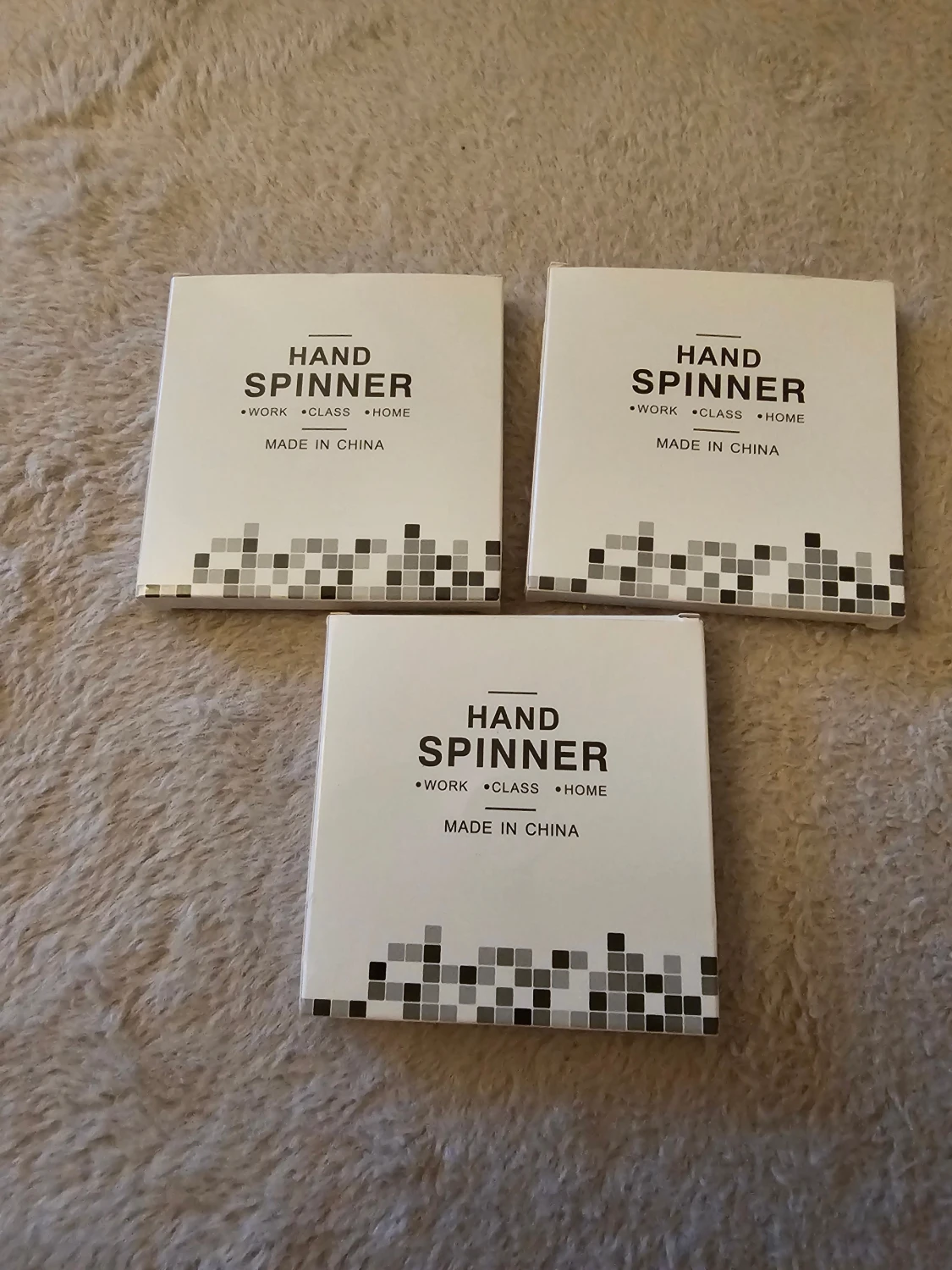 3 Hand Spinners - Blå, Orange, Grön - 1