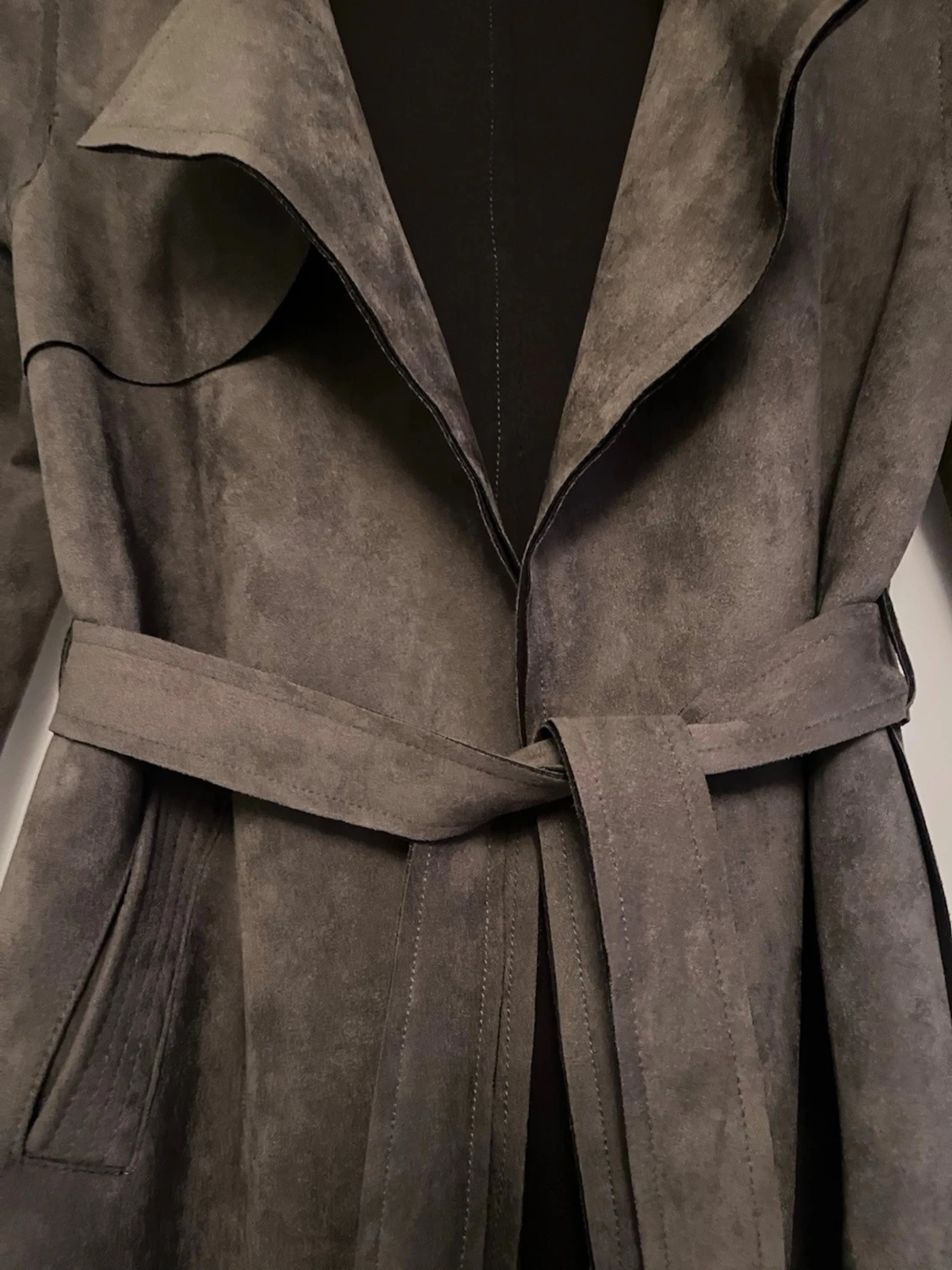 Trenchcoat i borstad mocka  - 2