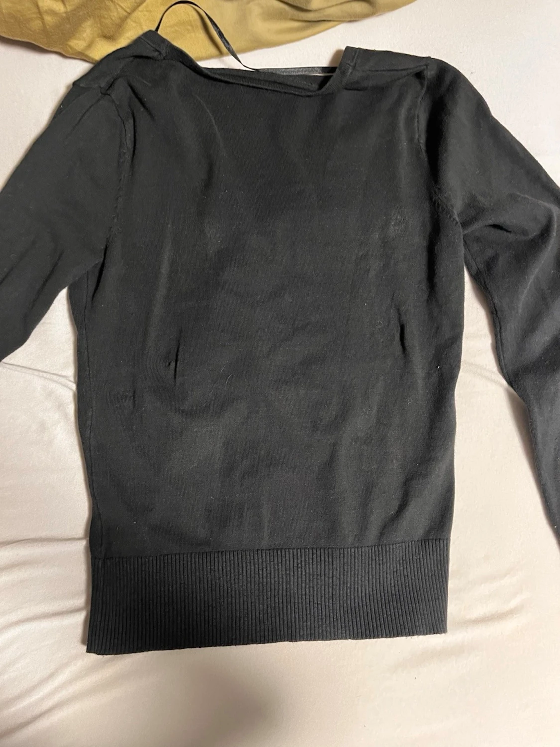 Svart basic kofta med knappar - 3