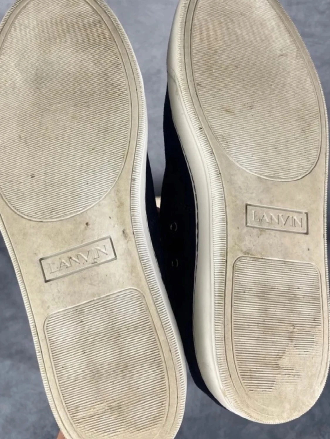 Mörkblå Lanvins Skor i Mocka och Lack - 2