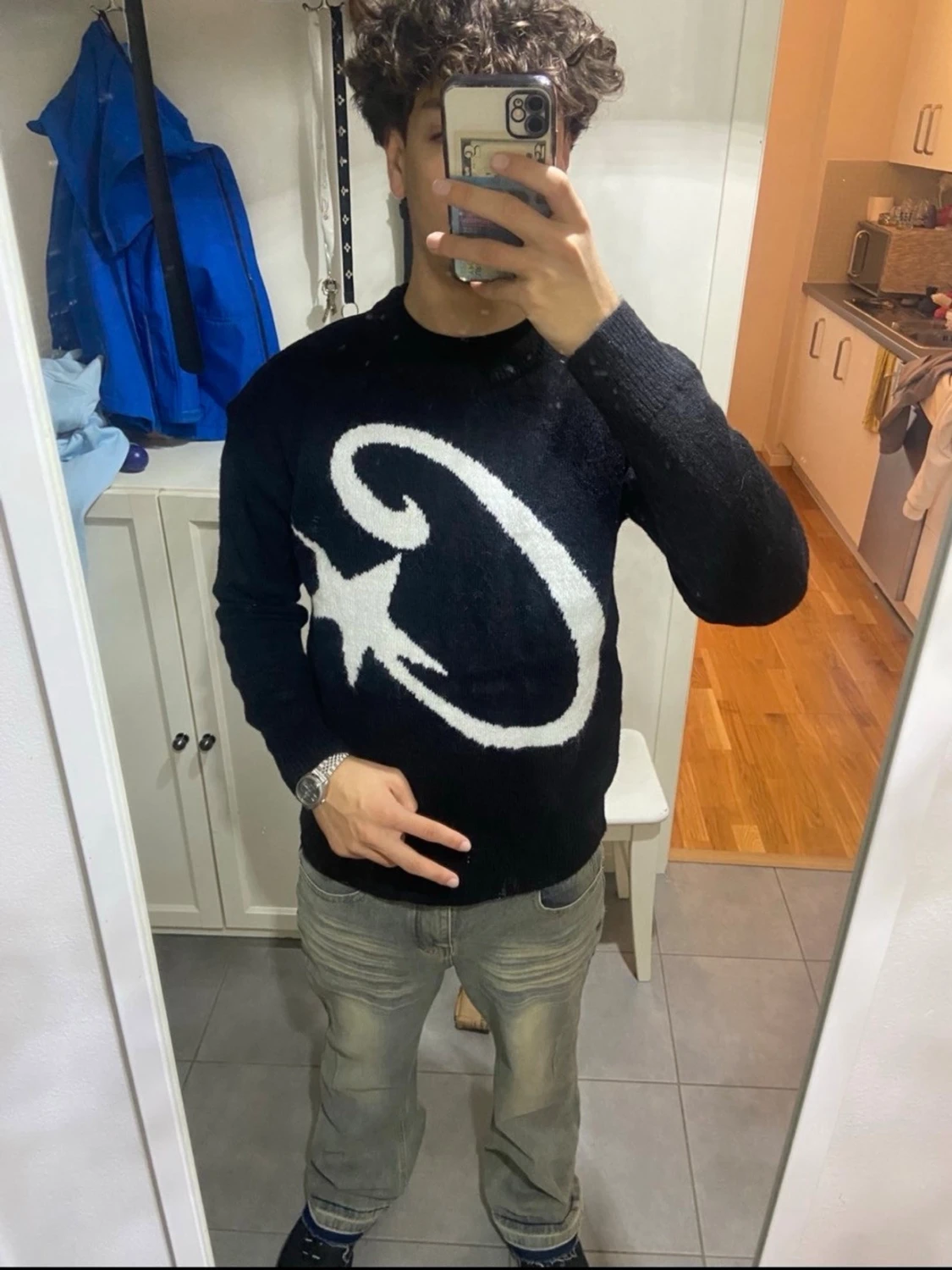 Stickad tröja & mössa  - 2