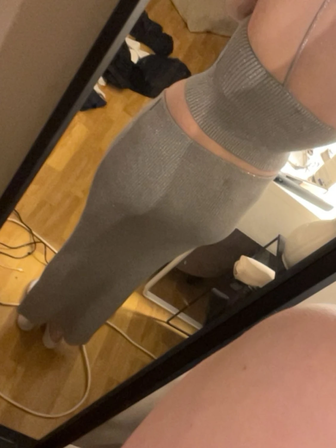 Glittrig silver långkjol med matchande topp  - 2