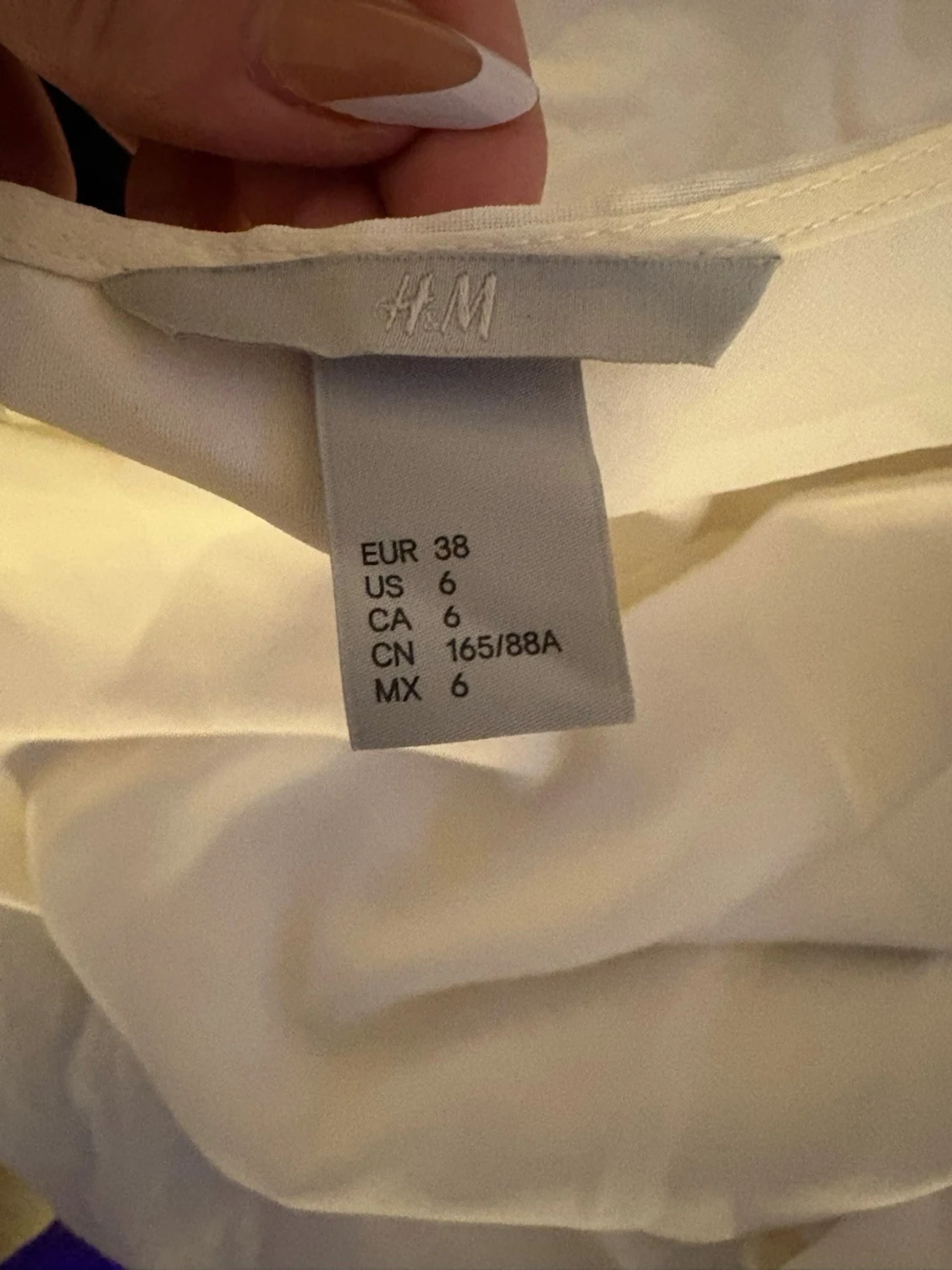 Vit v-ringad blus från H&M - 1
