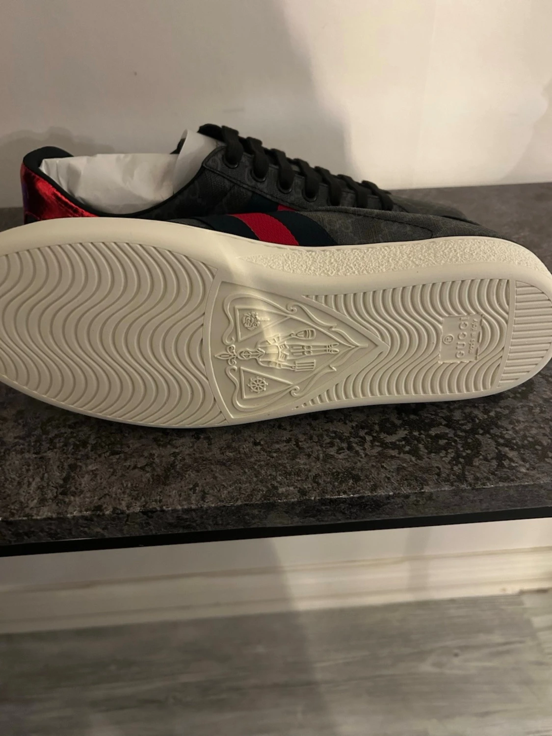 Gucci Ace sneakers svart monogram - 4