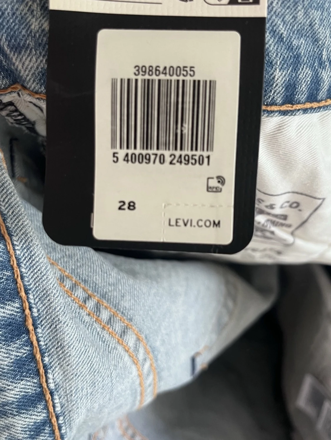 Levi's ljusblå denimshorts - 3