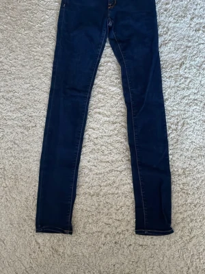 Tommy Hilfiger Nina Skinny jeans blå - Säljer ett par mörkblå Tommy Hilfiger Denim jeans, modell Nina Skinny. De har klassisk femficksdesign, kontrastsömmar och skinny fit. Materialet är jeans med snygga detaljer och Hilfiger Denim-märke bak i midjan.