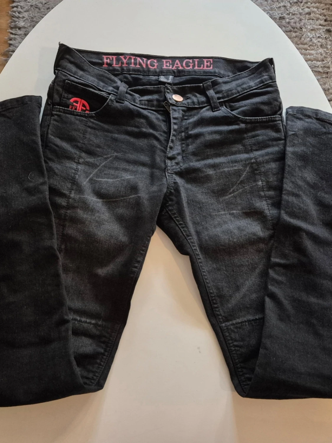 Svart/grå kevlarjeans * stl S/M * Flying Eagle - 1