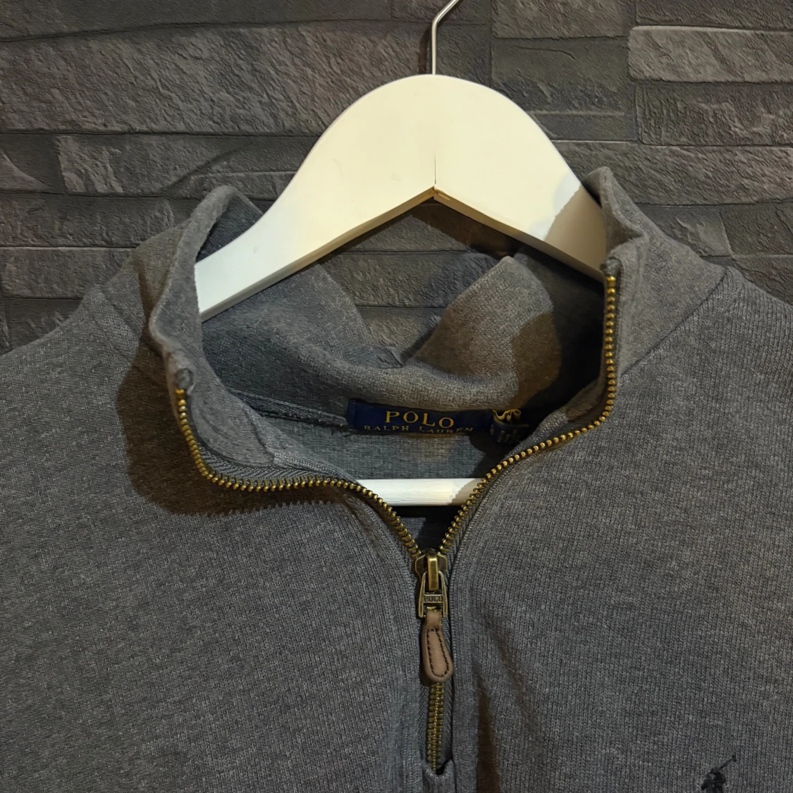 Grå half zip tröja från Polo Ralph Lauren - 2