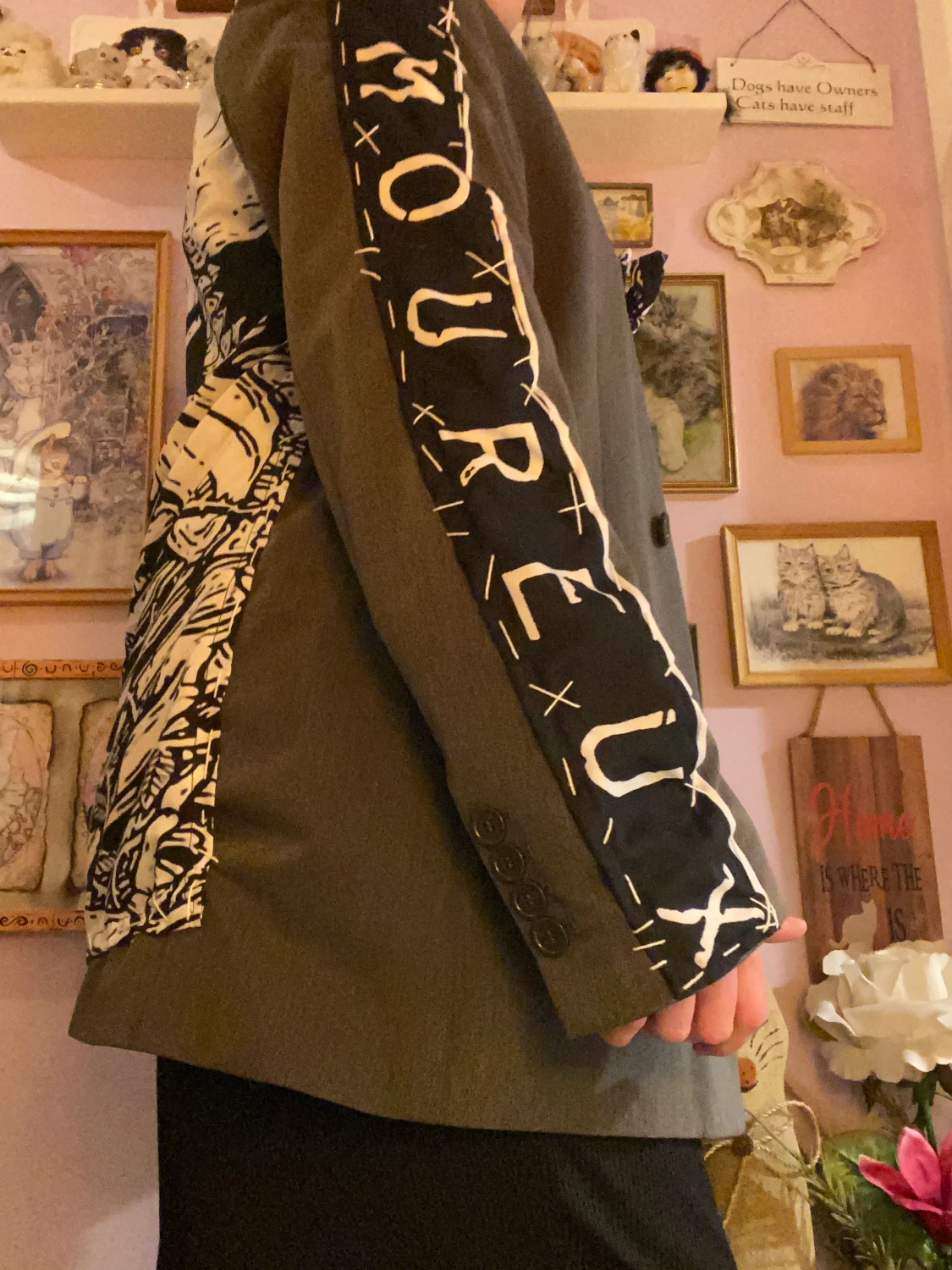 Skull print - kavaj - custom made  - 4