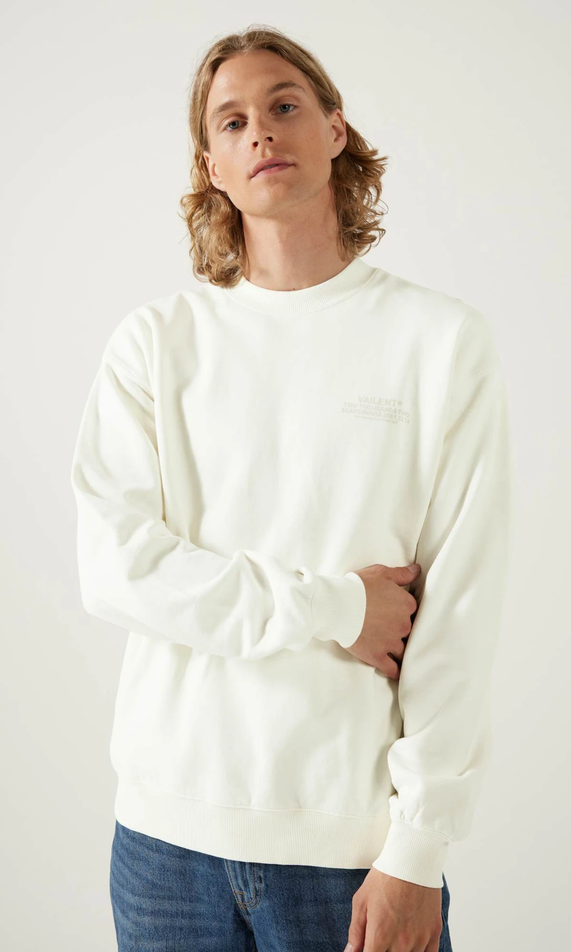 Vit sweatshirt från Vailent i M - 3