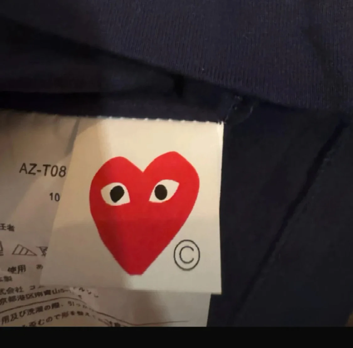 Blå Comme des Garçons Play t-shirt - 4