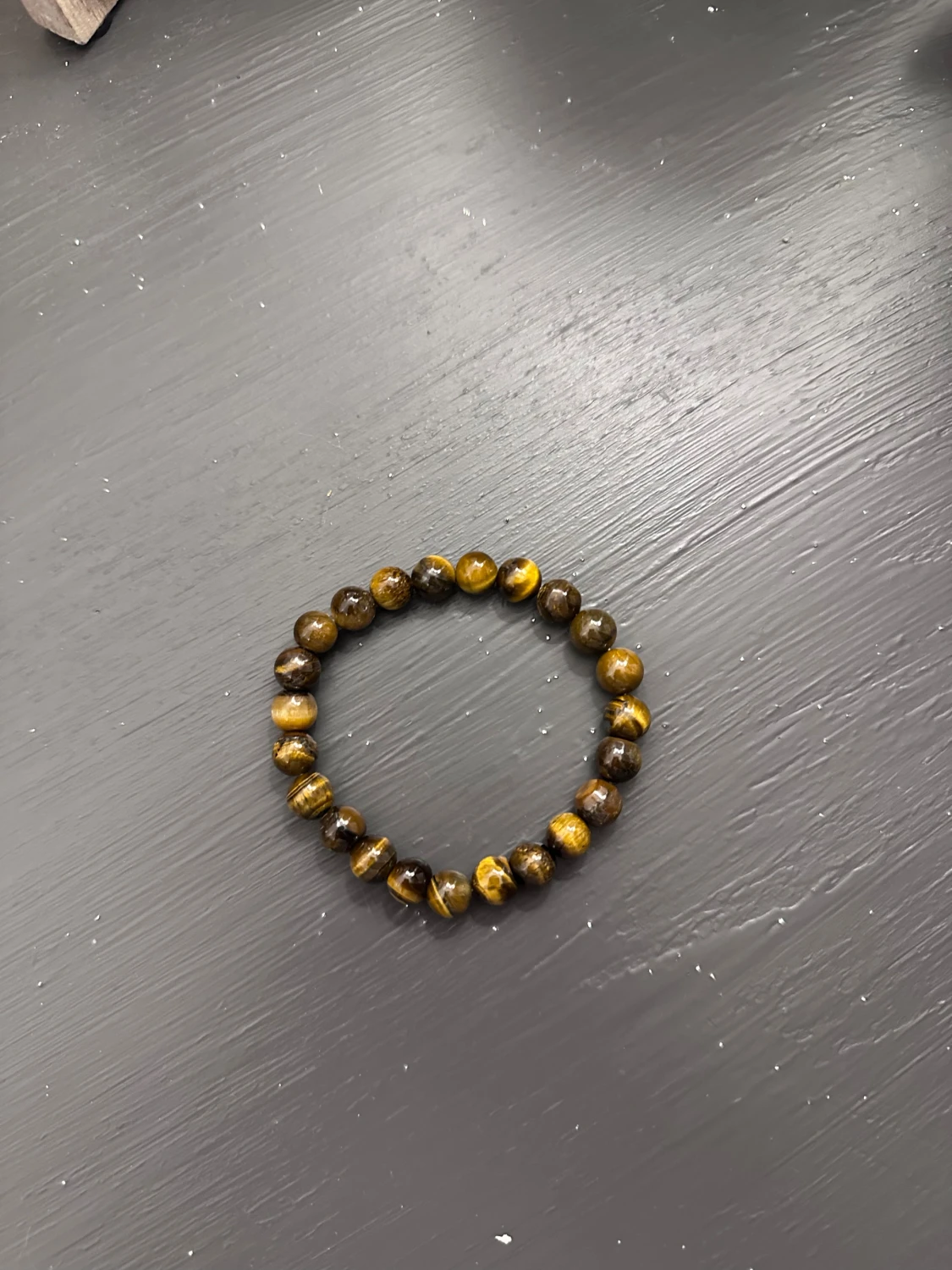 Brunt och gult pärlarmband - 2