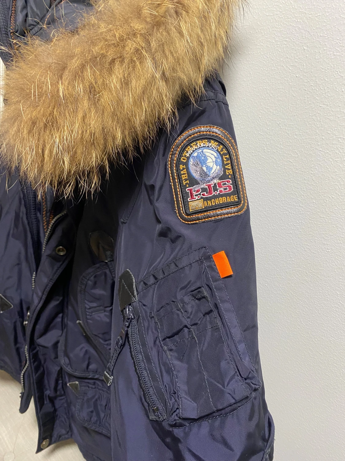 Parajumpers mörkblå parkajacka med päls - 5