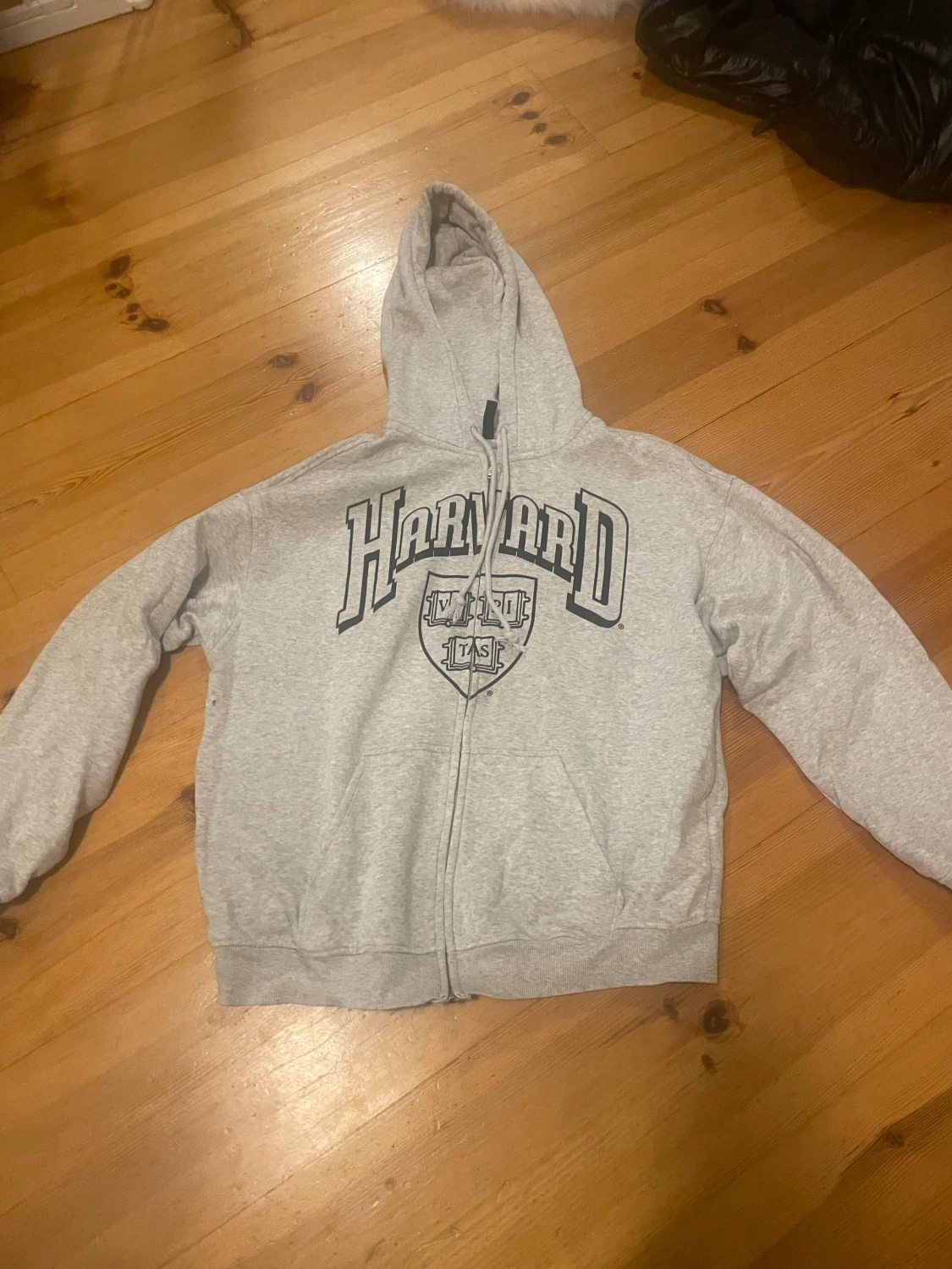 Grå Harvard hoodie från H&M Divided