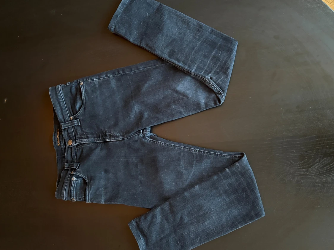 Mörkblå/svarta slim jeans från nudie W27 L32 - 1