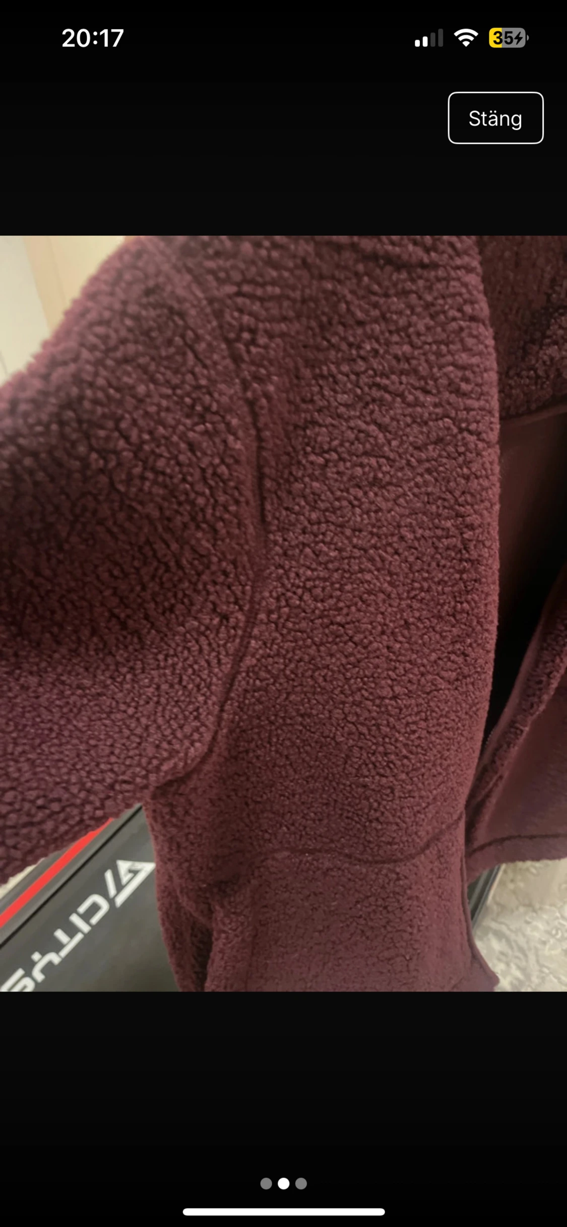 Mörk vinröd teddyjacka från 157 - 1