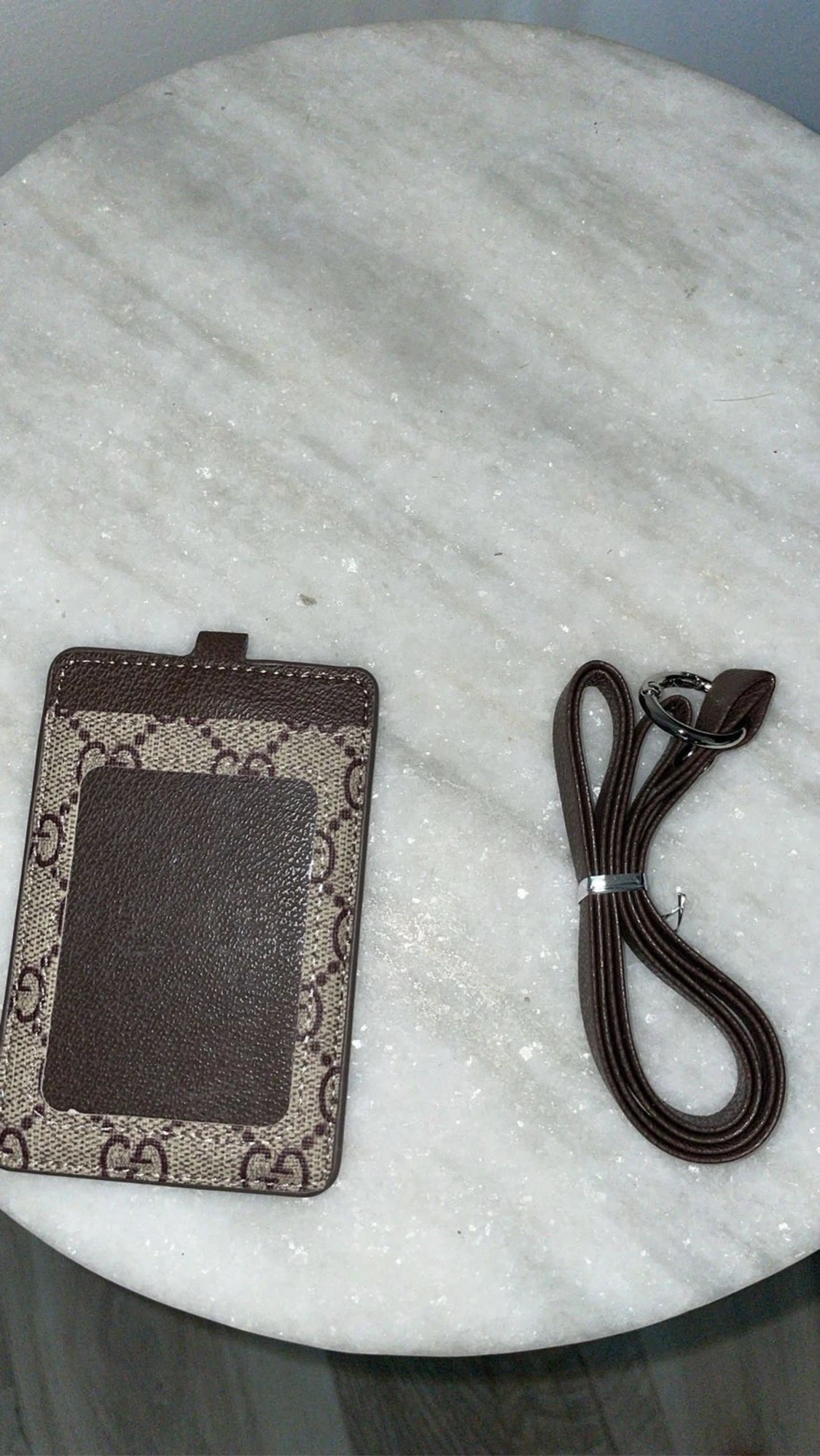  brun plånbok med axelrem - 1