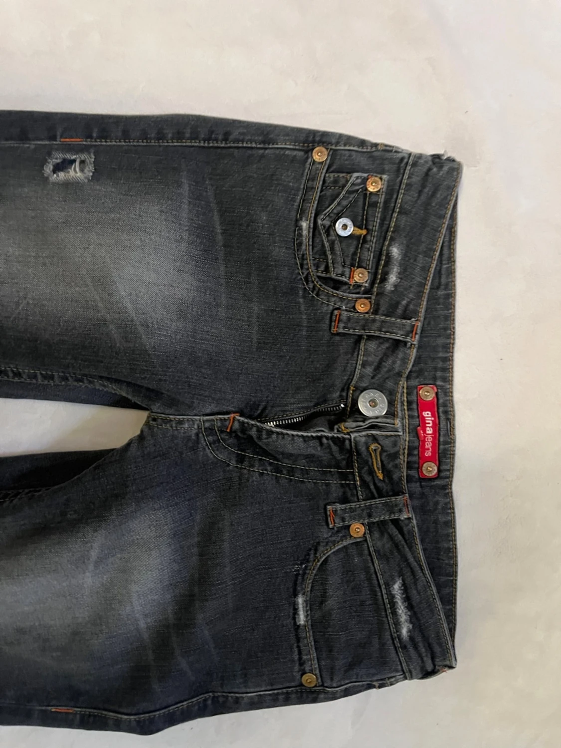 vintage 2000s jeans lågmidjade  - 1