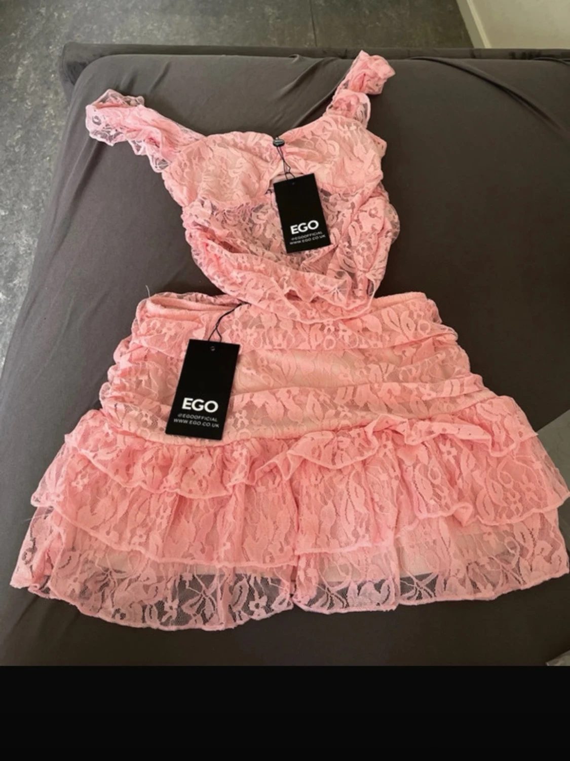 Rosa spetsig croppad topp från EGO - 2